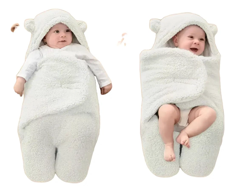 MANTA PARA BEBE  CON OREJITAS DE CONEJITO - 3