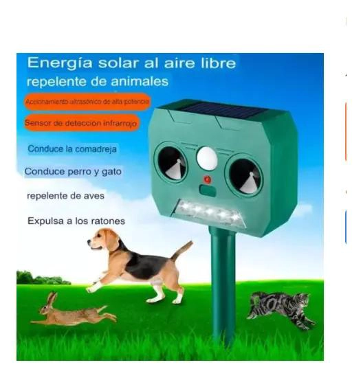 REPELENTE ULTRASONICO SOLAR PARA ROEDORES Y CONEJOS - 2