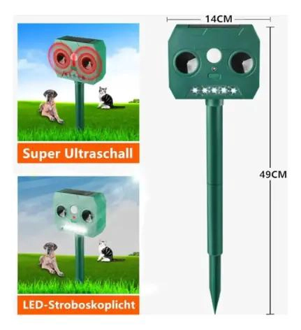 REPELENTE ULTRASONICO SOLAR PARA ROEDORES Y CONEJOS - 3