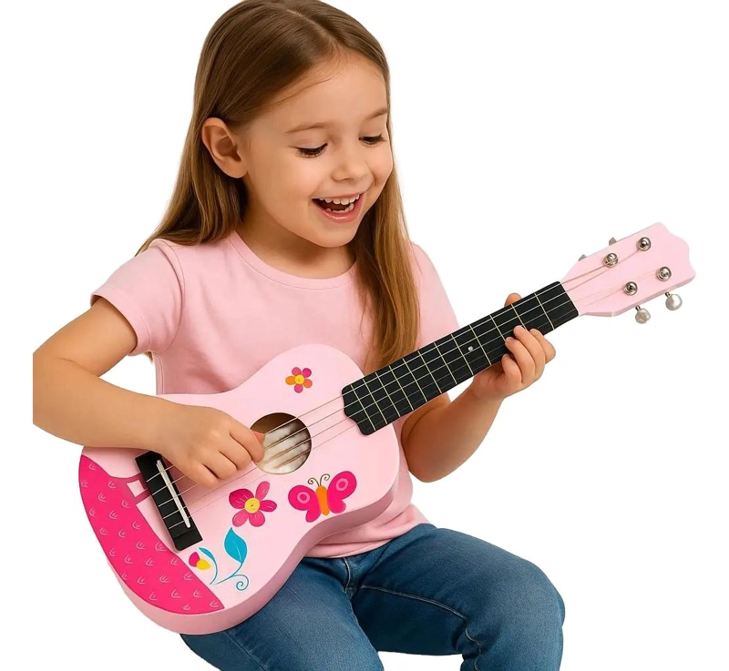 GUITARRA DIDACTICA DE MADERA PARA NIÑOS - 4