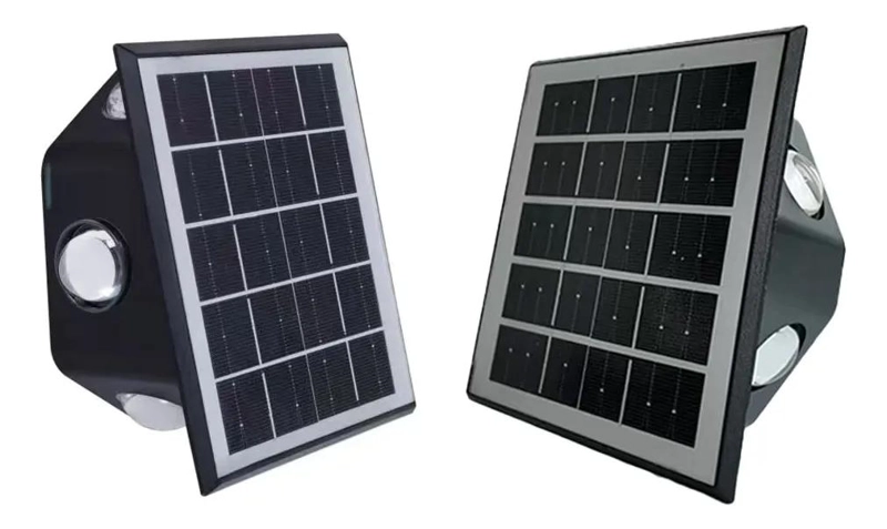 FOCO SOLAR DE PARED HEXAGONAL PARA JARDIN 2 UNIDADES - 1