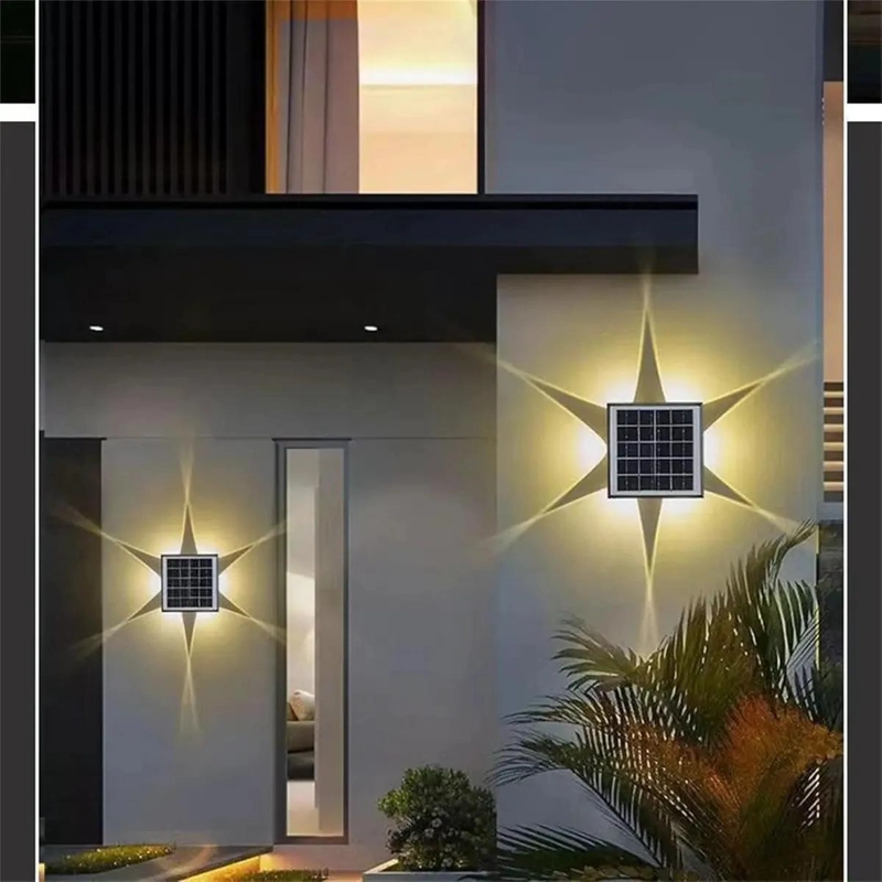 FOCO SOLAR DE PARED HEXAGONAL PARA JARDIN 2 UNIDADES - 3