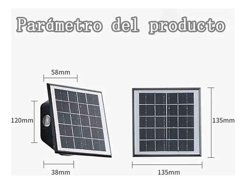 FOCO SOLAR DE PARED HEXAGONAL PARA JARDIN 2 UNIDADES - 5