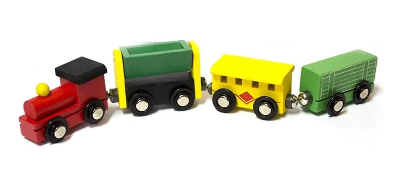 LOCOMOTORA DE MADERA DIDACTICA PARA NIÑOS - 1