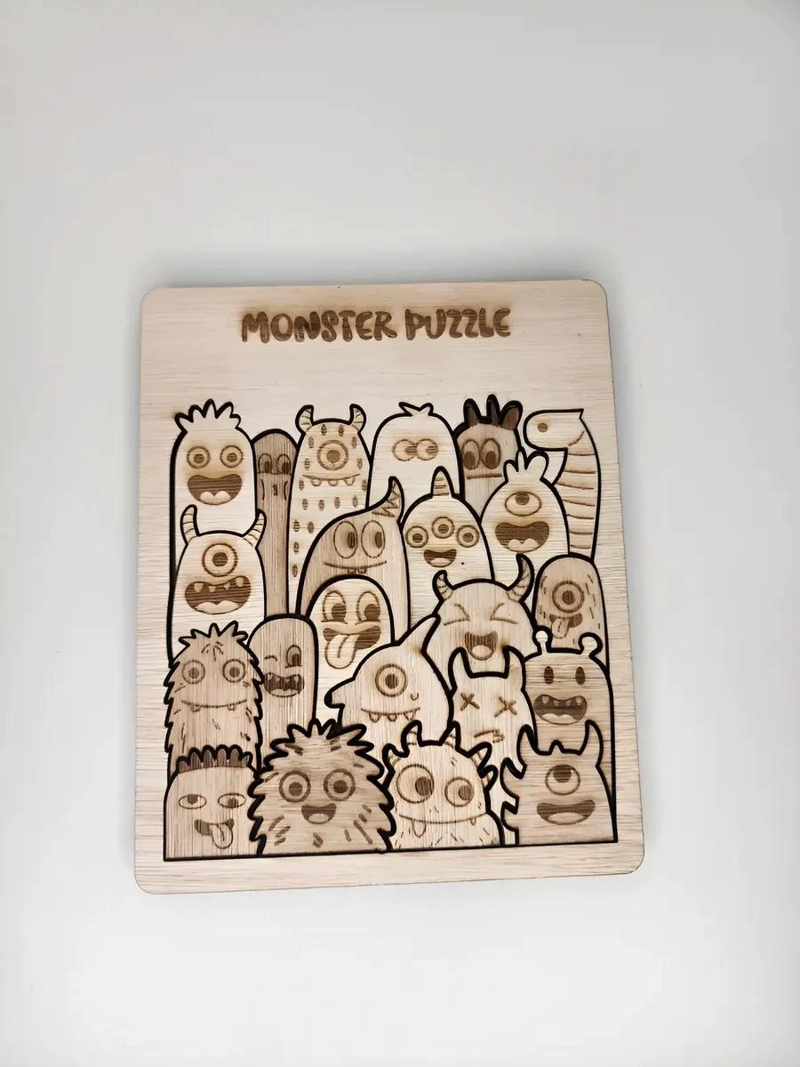 PACK 10 ROMPECABEZAS DE MONSTRUOS PARA NIÑOS - 1
