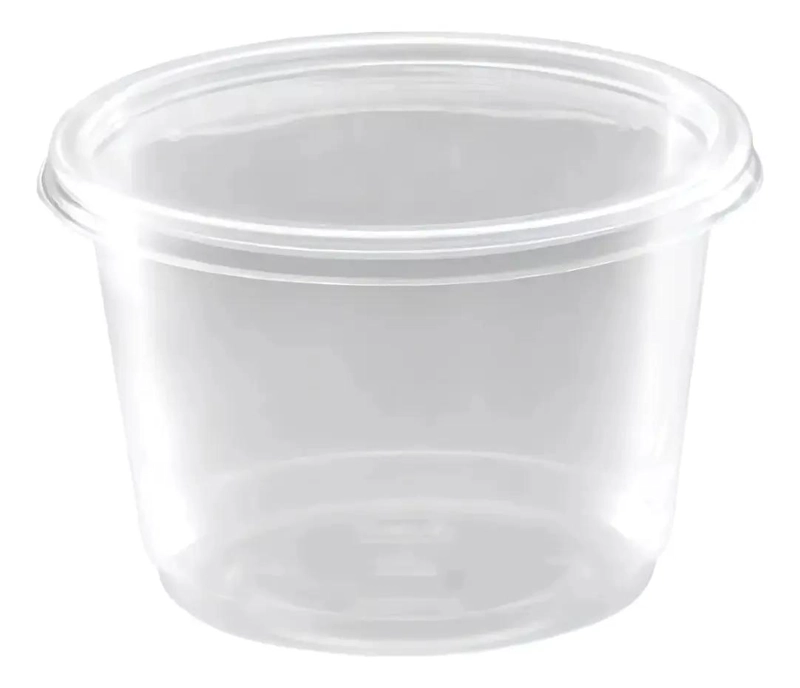 CONTENEDOR PLASTICO 500ML CON TAPA 50 UNIDADES - 1