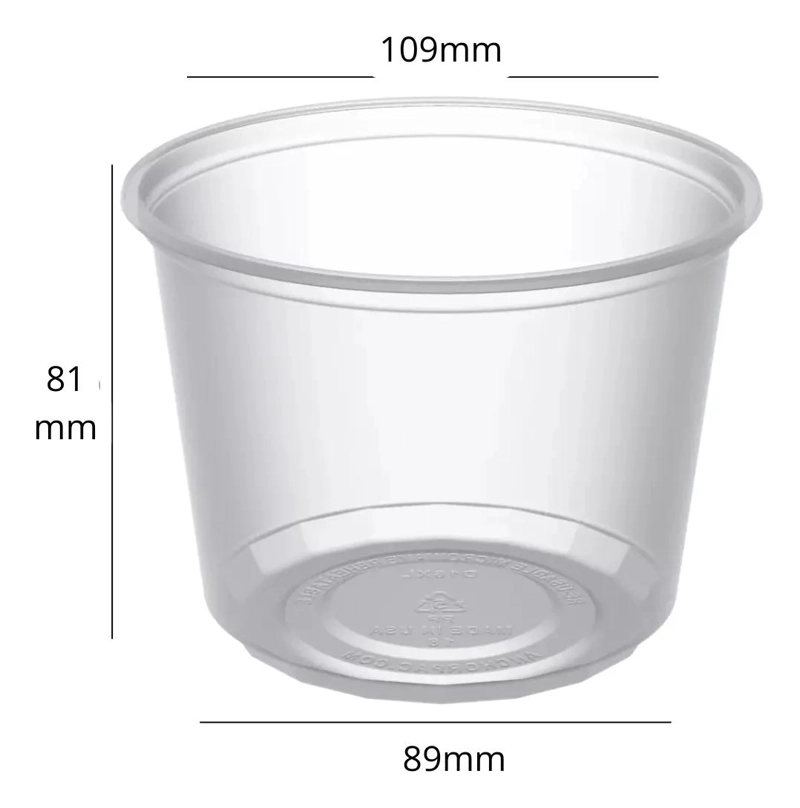 CONTENEDOR PLASTICO 500ML CON TAPA 50 UNIDADES - 2