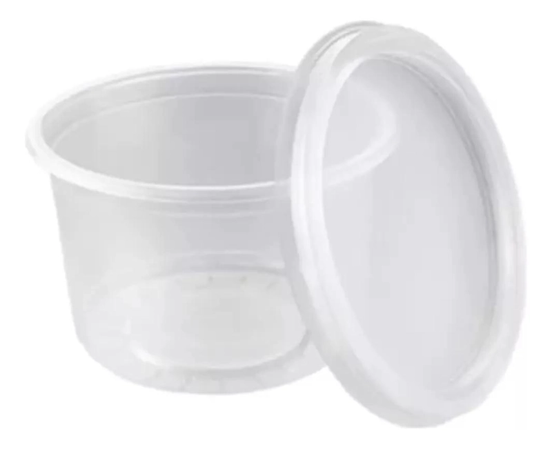 CONTENEDOR PLASTICO 500ML CON TAPA 50 UNIDADES - 4