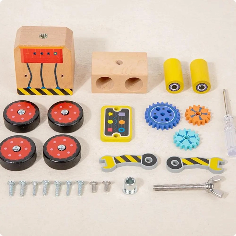 ROBOT DE MADERA MONTESSORI CON ENGRANAJES EDUCATIVOS - 5