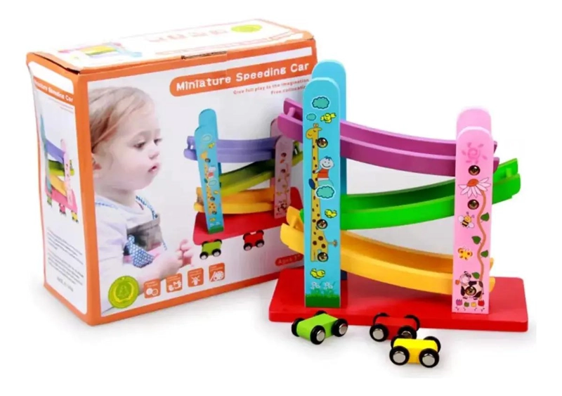 AUTOPISTA DE MADERA PARA JUEGO MONTESSORI - 2