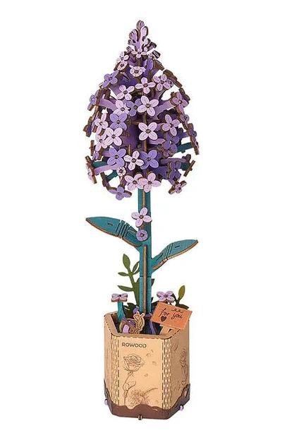 FLOR DE MADERA LILAC COLOR LILA - 1