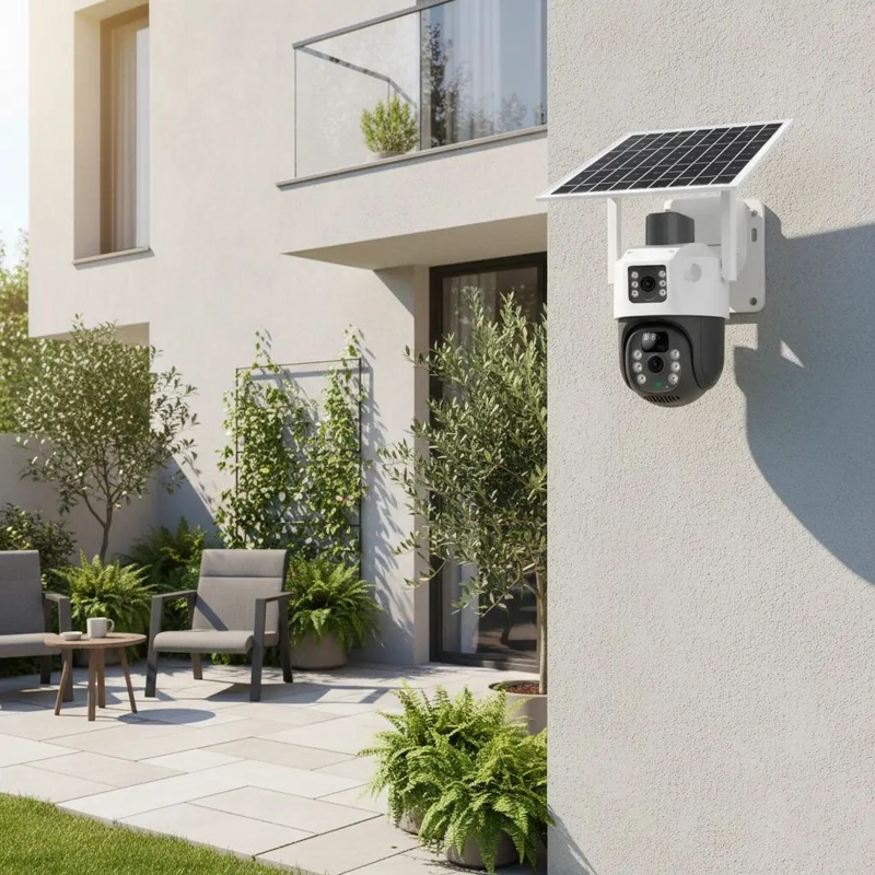 CAMARA DE SEGURIDAD SOLAR WIFI EXTERIOR PTZ 360° HD - 2