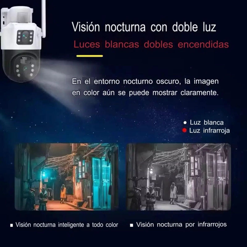 CAMARA DE SEGURIDAD SOLAR WIFI EXTERIOR PTZ 360° HD - 4