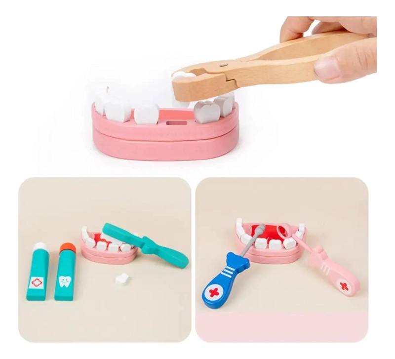 SET DE JUEGO DE ROLES DOCTOR Y DENTISTA EN MADERA PARA NI - 3