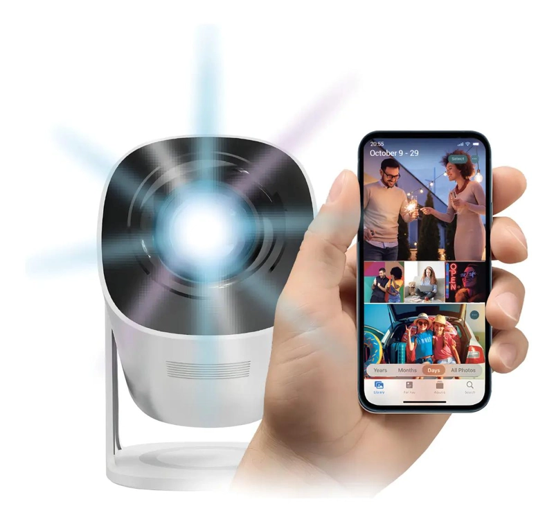 PROYECTOR SMART TUBE WIFI BLUETOOTH 1080P BLANCO - 5