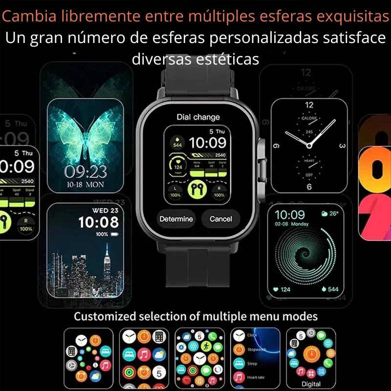 SMARTWATCH 2 EN 1 CON AUDIFONOS Y FUNCIONES SALUD - 5