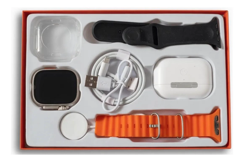 KIT SMARTWATCH X90 Y AUDIFONOS INALAMBRICOS WATCH ULTRA - 3