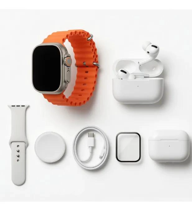 KIT SMARTWATCH X90 Y AUDIFONOS INALAMBRICOS WATCH ULTRA - 5