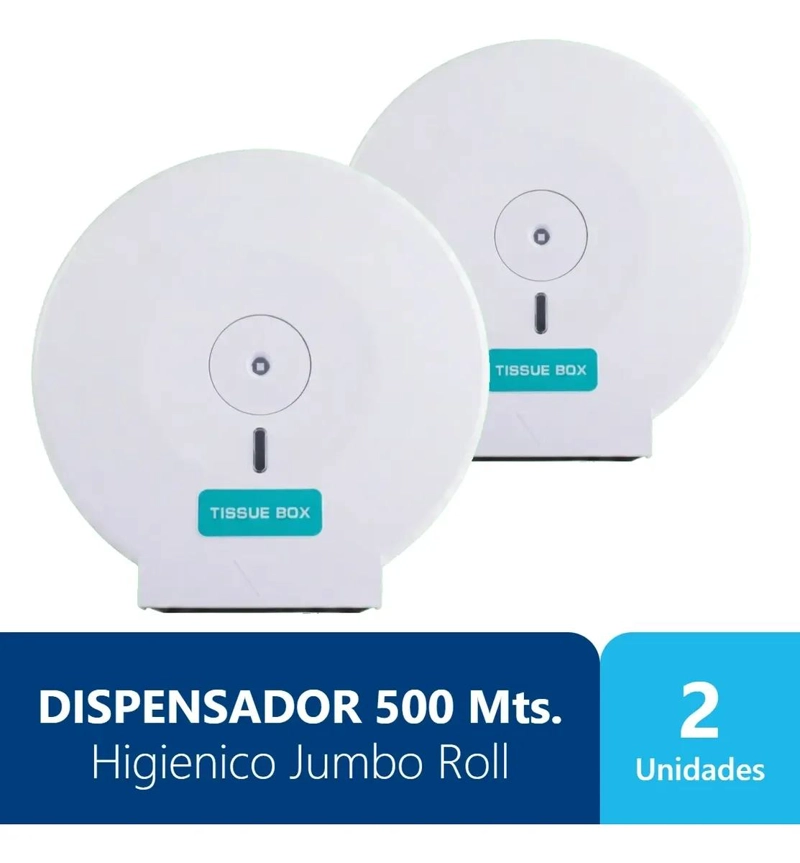 PACK 2 DISPENSADORES PAPEL HIGIE NICO INDUSTRIAL 500 MTS - 2