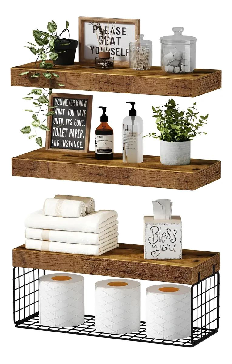 SET DE 3 ESTANTES FLOTANTES PARA BAÑO - 1