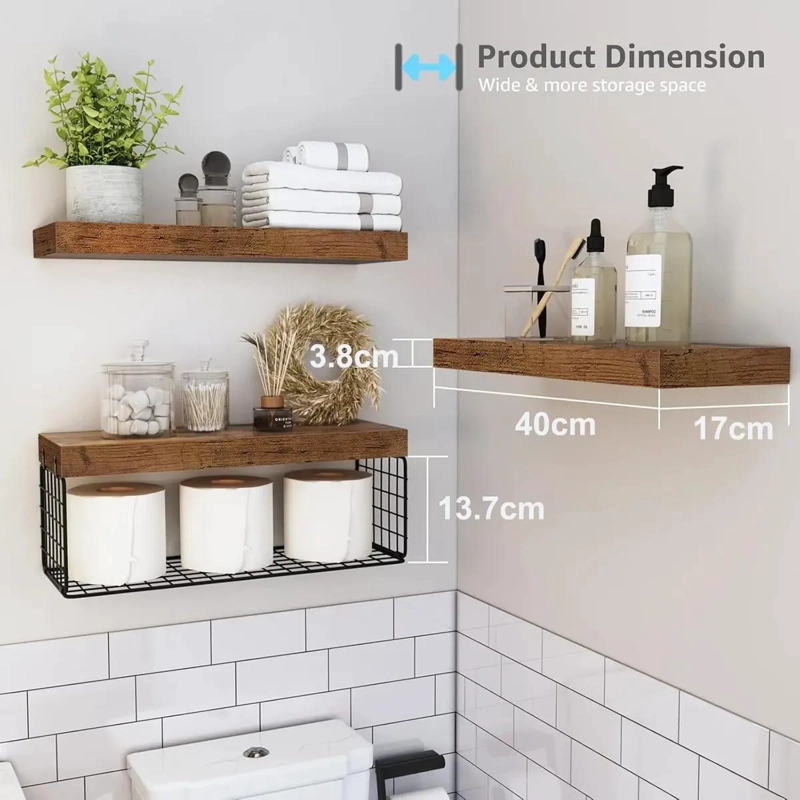 SET DE 3 ESTANTES FLOTANTES PARA BAÑO - 3