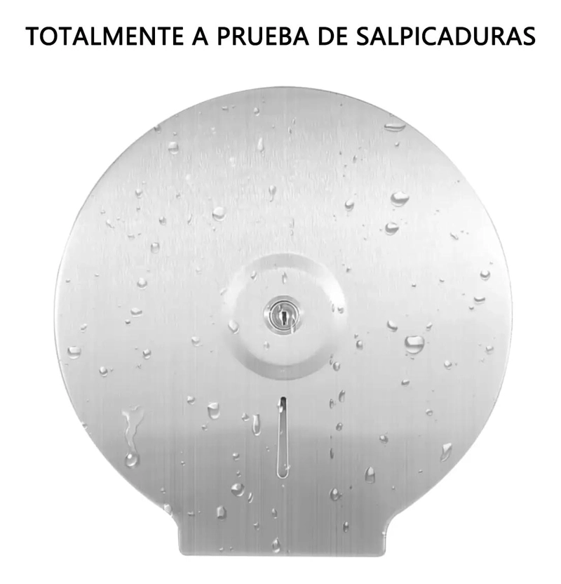DISPENSADOR PAPEL HIGIE NICO ACERO INOXIDABLE CON LLAVE - 4