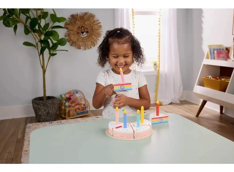 JUGUETE DE MADERA PASTEL DE CUMPLEAÑOS PARA BEBE S - 2