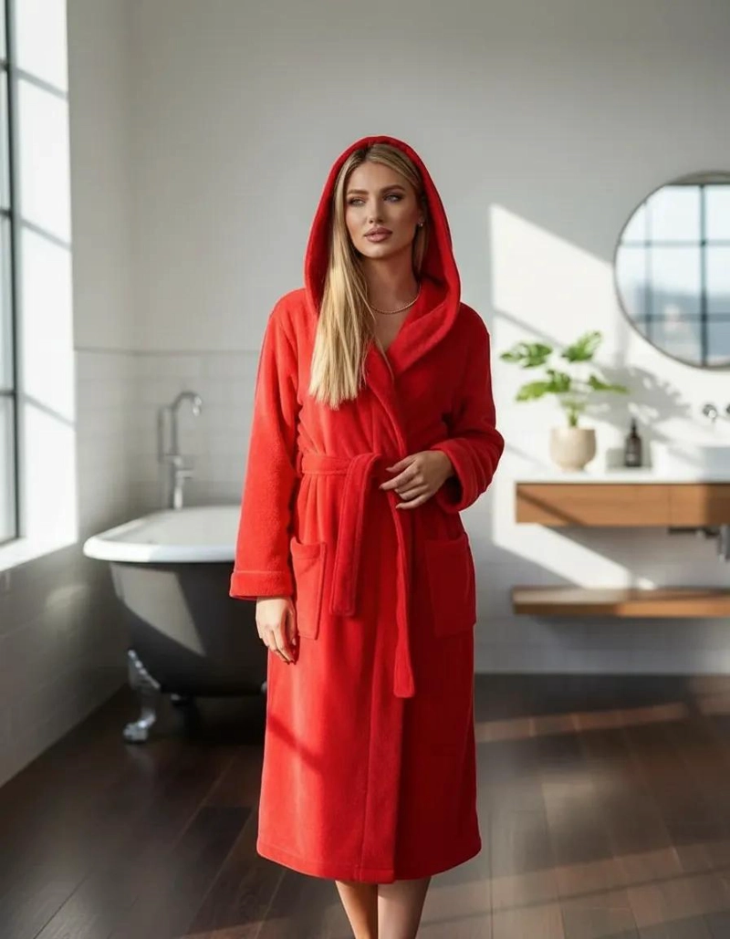 BATA DE BAÑO CLASICA PARA MUJER INVIERNO POLAR - 2