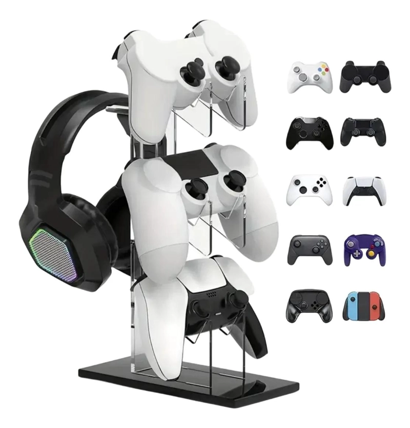 GENÉRICO SOPORTE VERTICAL PARA CONTROL Y AUDIFONOS PS5 3 NIVELES