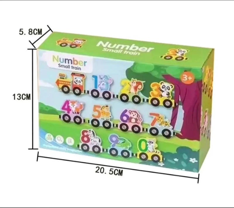 TREN DIDACTICO DE MADERA CON IMANES PARA NIÑOS - 4