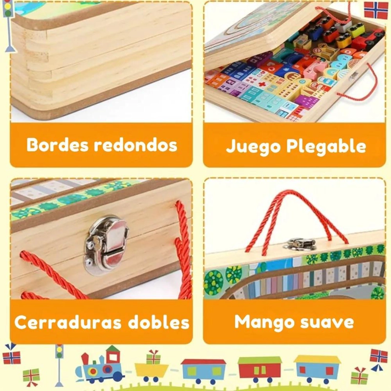 PISTA DE CONSTRUCCION CON BLOQUES DE MADERA MONTESSORI - 4