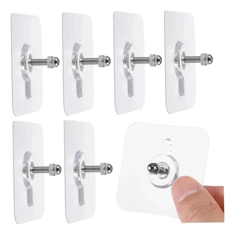 20 GANCHOS ADHESIVOS PARA PARED SOPORTE CUADROS - 1