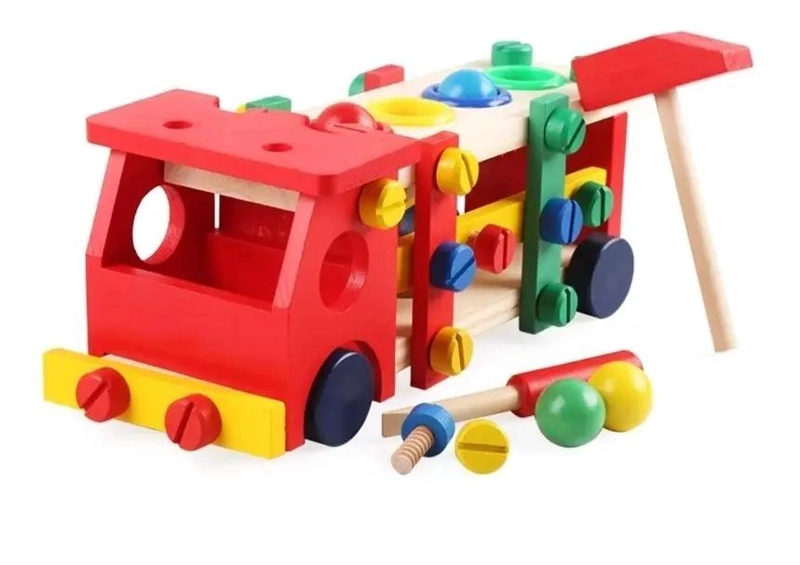 AUTOBUS DE MADERA DIDACTICO CON BANCO - 5