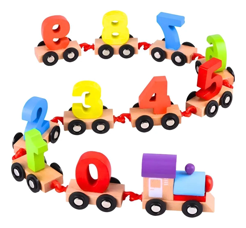 TREN DIDACTICO DE MADERA ME TODO MONTESSORI - 1