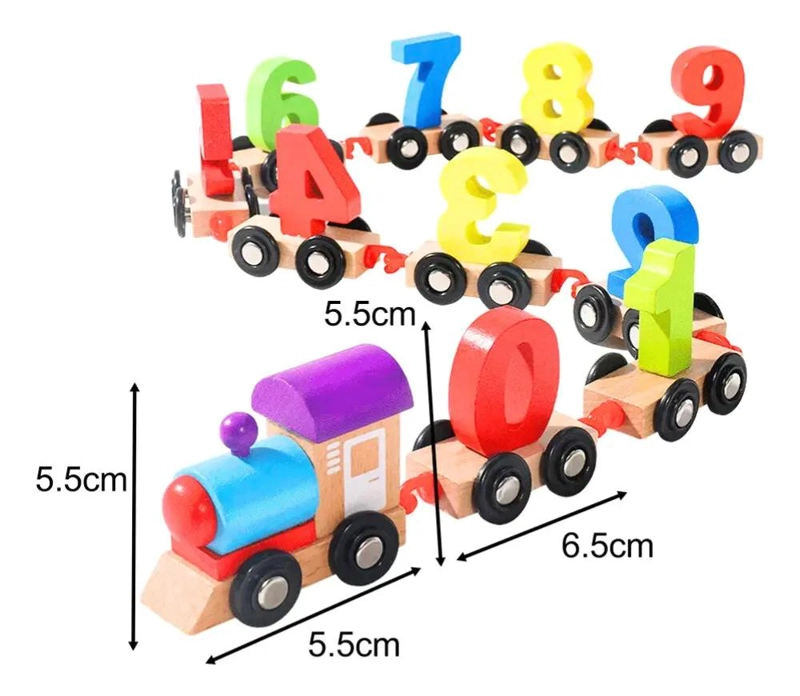 TREN DIDACTICO DE MADERA ME TODO MONTESSORI - 5