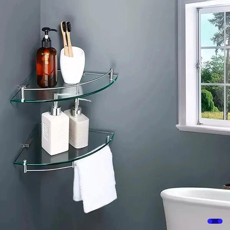 REPISAS ESQUINERAS DE VIDRIO TEMPLADO PARA BAÑO 4 PISOS - 3