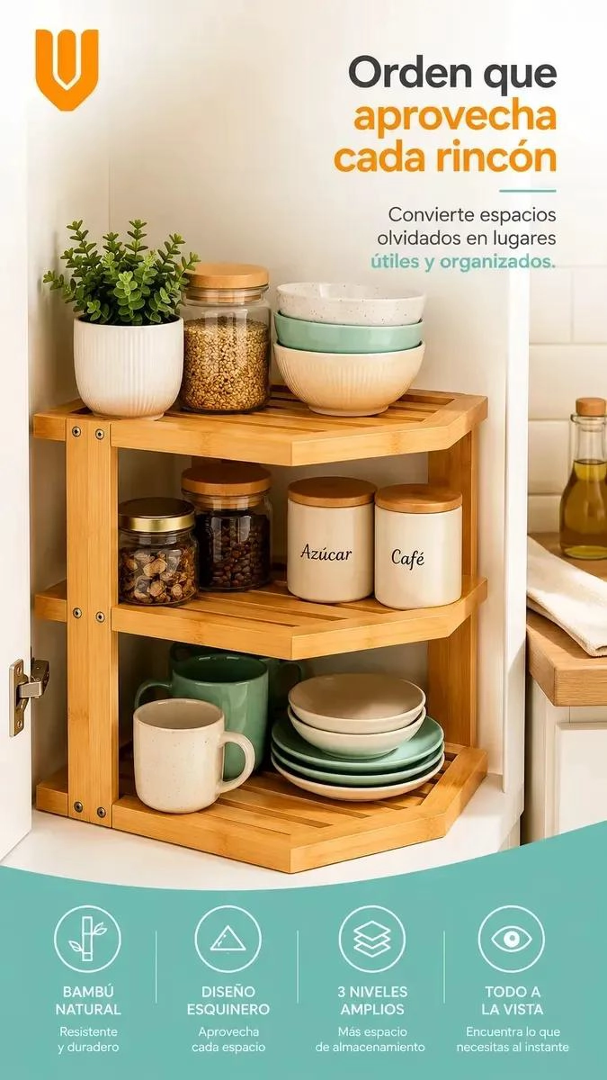 REPISA MODULAR 3 NIVELES PARA BAÑO Y COCINA - 4