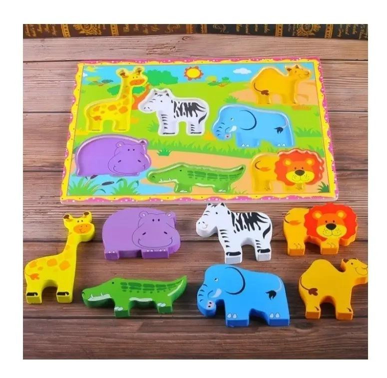 PUZZLE DE MADERA DIDACTICO PACK 3 PIEZAS - 3