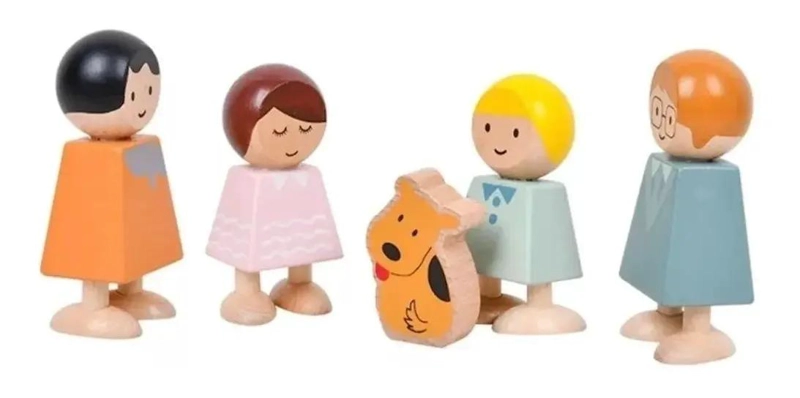 SET DE JUGUETES DE MADERA PARA FAMILIA - 1