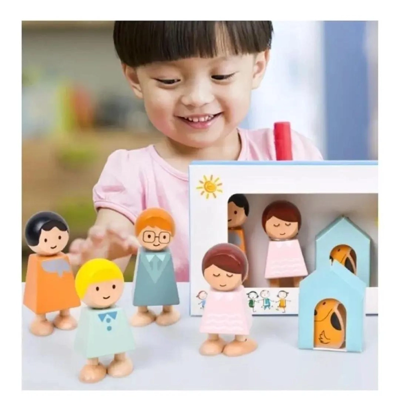 SET DE JUGUETES DE MADERA PARA FAMILIA - 2