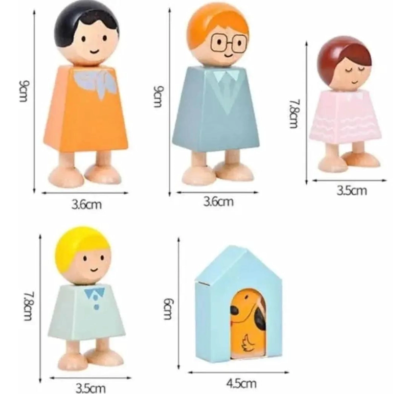 SET DE JUGUETES DE MADERA PARA FAMILIA - 4