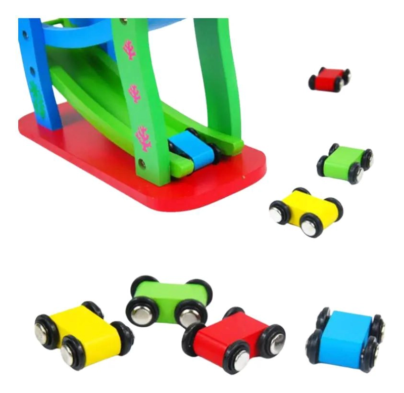 PISTA DE CARRERAS DE MADERA PARA NIÑOS - 3