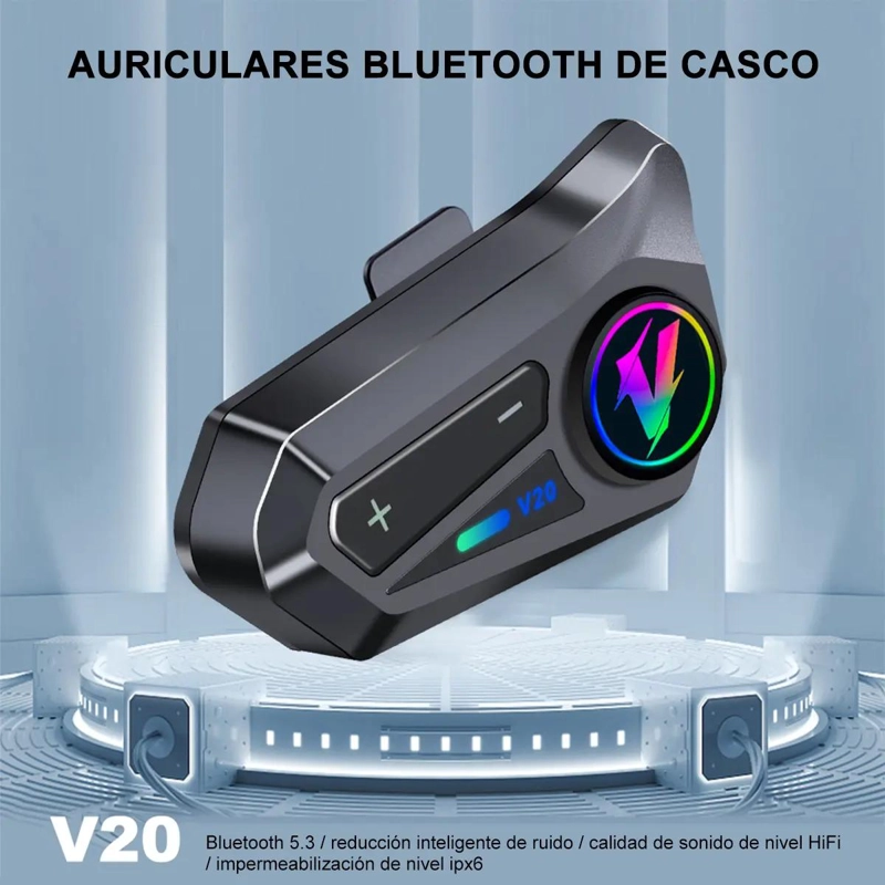 INTERCOMUNICADOR BLUETOOTH 5.3 PARA CASCO IPX6 - 4
