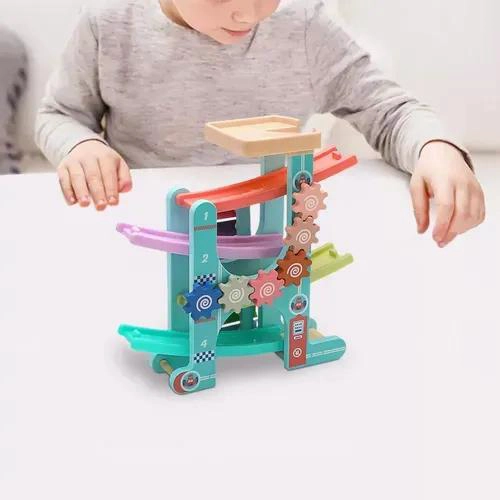 PISTA DE AUTO VERTICAL DE MADERA 4 NIVELES PARA NIÑOS - 3