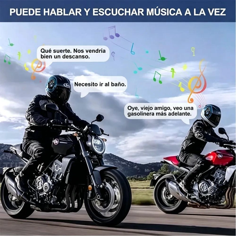 INTERCOMUNICADOR BLUETOOTH PARA CASCO DE MOTO CON FM - 4