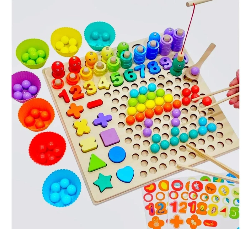 JUEGO EDUCATIVO MATEMATICA PESCA IMANTADA 5 EN 1 - 1