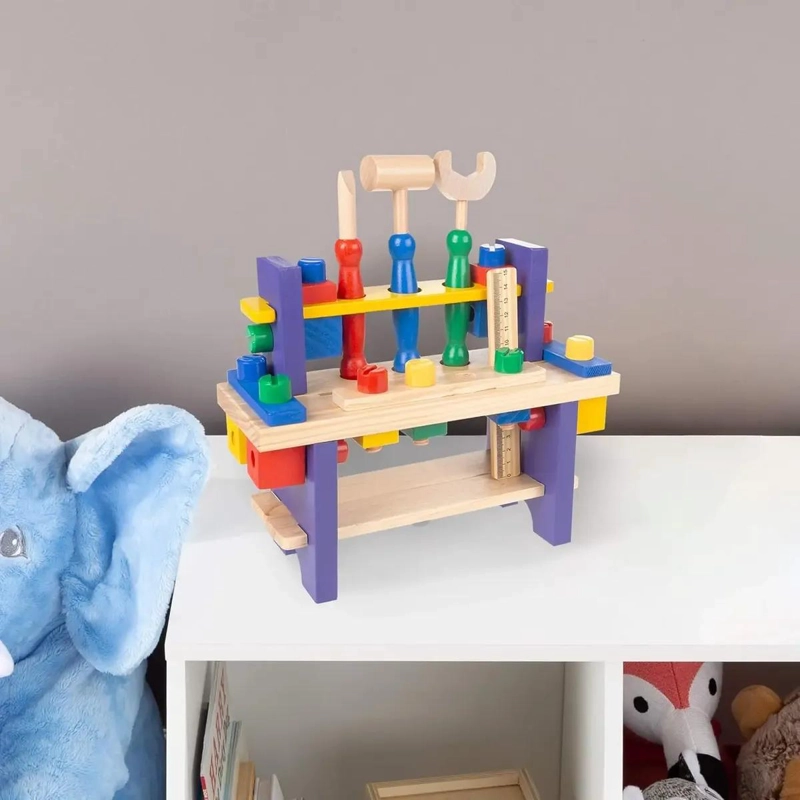 KIT DE HERRAMIENTAS CON MESA DE MADERA PARA CONSTRUCCION - 5
