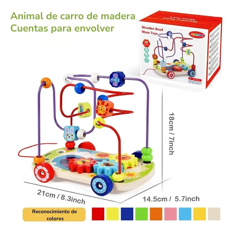 LABERINTO DE CUENTAS MONTESSORI CON ANIMALES - 4