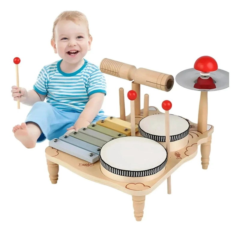 JUGUETE DIDACTICO MONTESSORI MUSICAL 7 EN 1 DE MADERA - 1