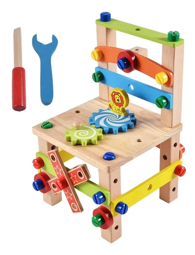 BANCO DE TRABAJO DE MADERA PARA CONSTRUCCION INFANTIL - 3
